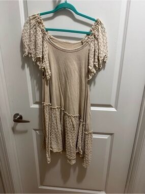 Boho Cream Eyelet Dress